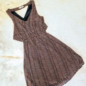 Ezra - Open Back Striped Dress - S